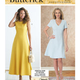 B6850 | Misses' Jewel or V-neck Fit & Flare Dresses | Palmer Pletsch