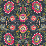 India Folk Canvas by Pat Bravo for Art Gallery Fabrics in Khokhloma Gloom