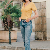 Strasbourg Henley Bodysuit + Top | Liesl + Co