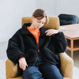 Quilted Pique Knit by See You At Six in Black | By The Half Yard
