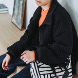 Quilted Pique Knit by See You At Six in Black | By The Half Yard