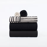Quilted Pique Knit by See You At Six in Black | By The Half Yard