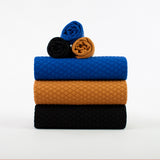 Quilted Pique Knit by See You At Six in Surf the Web Blue | By The Half Yard