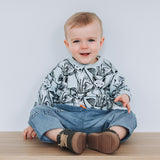 Renard Nouveau French Terry by See You At Six in Baby Blue | By The Half Yard