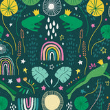 Rain or Shine by Art Gallery Fabrics in Frog Song Evening