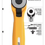 Quick Change Rotary Cutter 28mm| Olfa